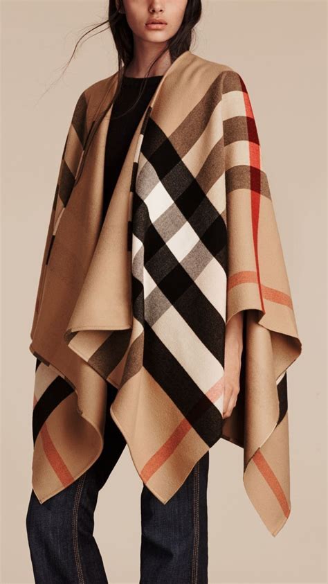 burberry poncho sales|Burberry wool poncho plaid.